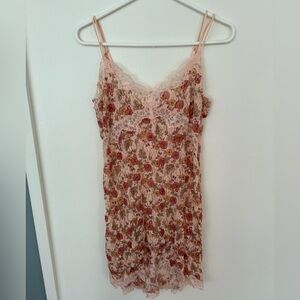 GAP Pink Floral Lace Slip Dress